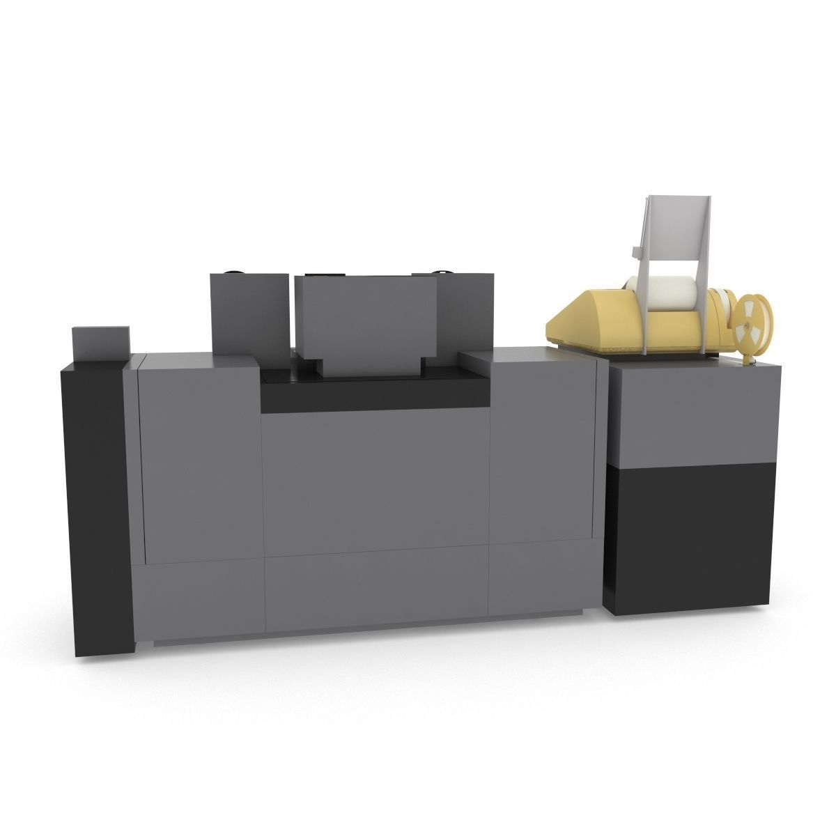 1982 Kodak 2610-C Color Printer-Computer Assembly 3D model_29