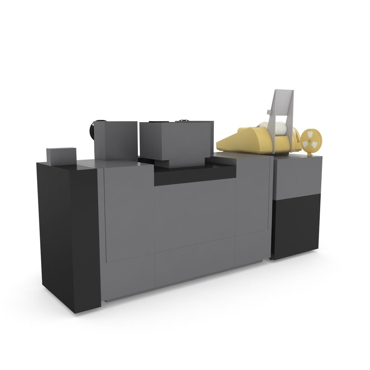 1982 Kodak 2610-C Color Printer-Computer Assembly 3D model_33