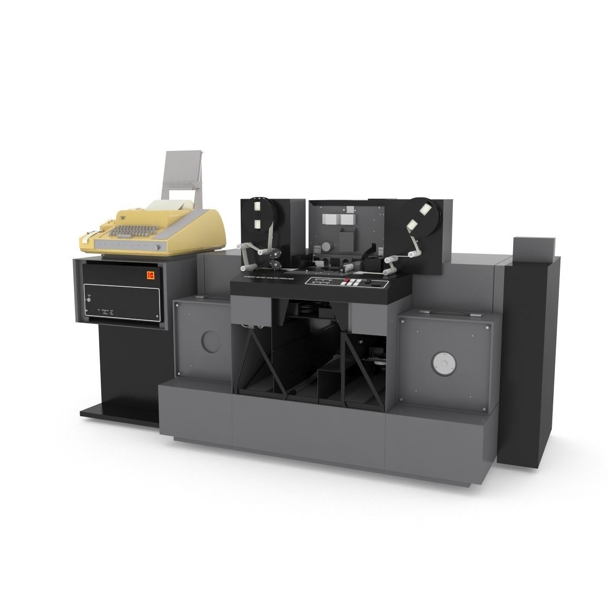 1982 Kodak 2610-C Color Printer-Computer Assembly 3D model_51
