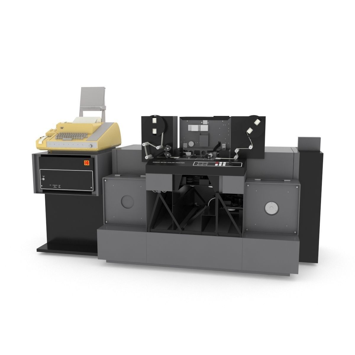 1982 Kodak 2610-C Color Printer-Computer Assembly 3D model_53