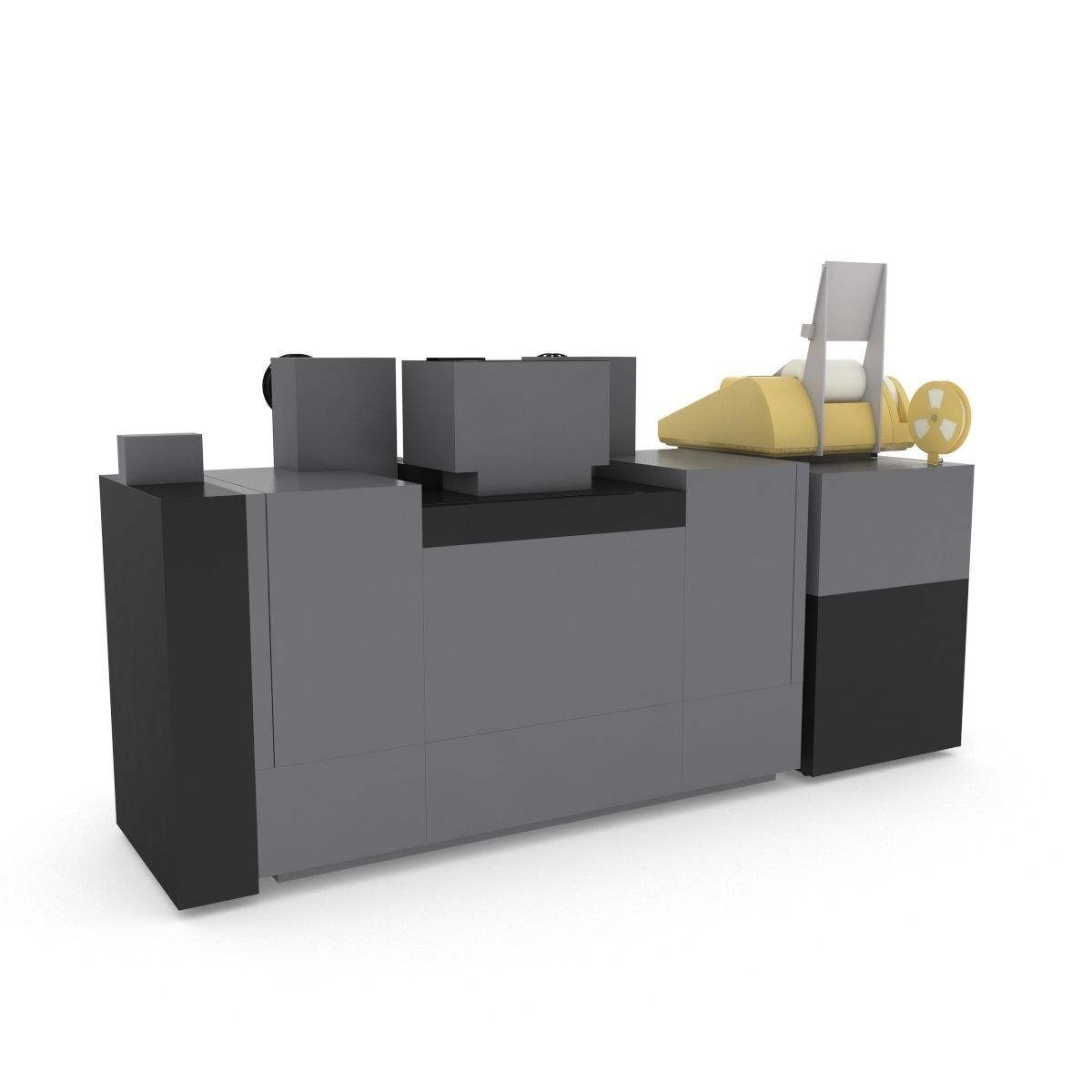 1982 Kodak 2610-C Color Printer-Computer Assembly 3D model_32