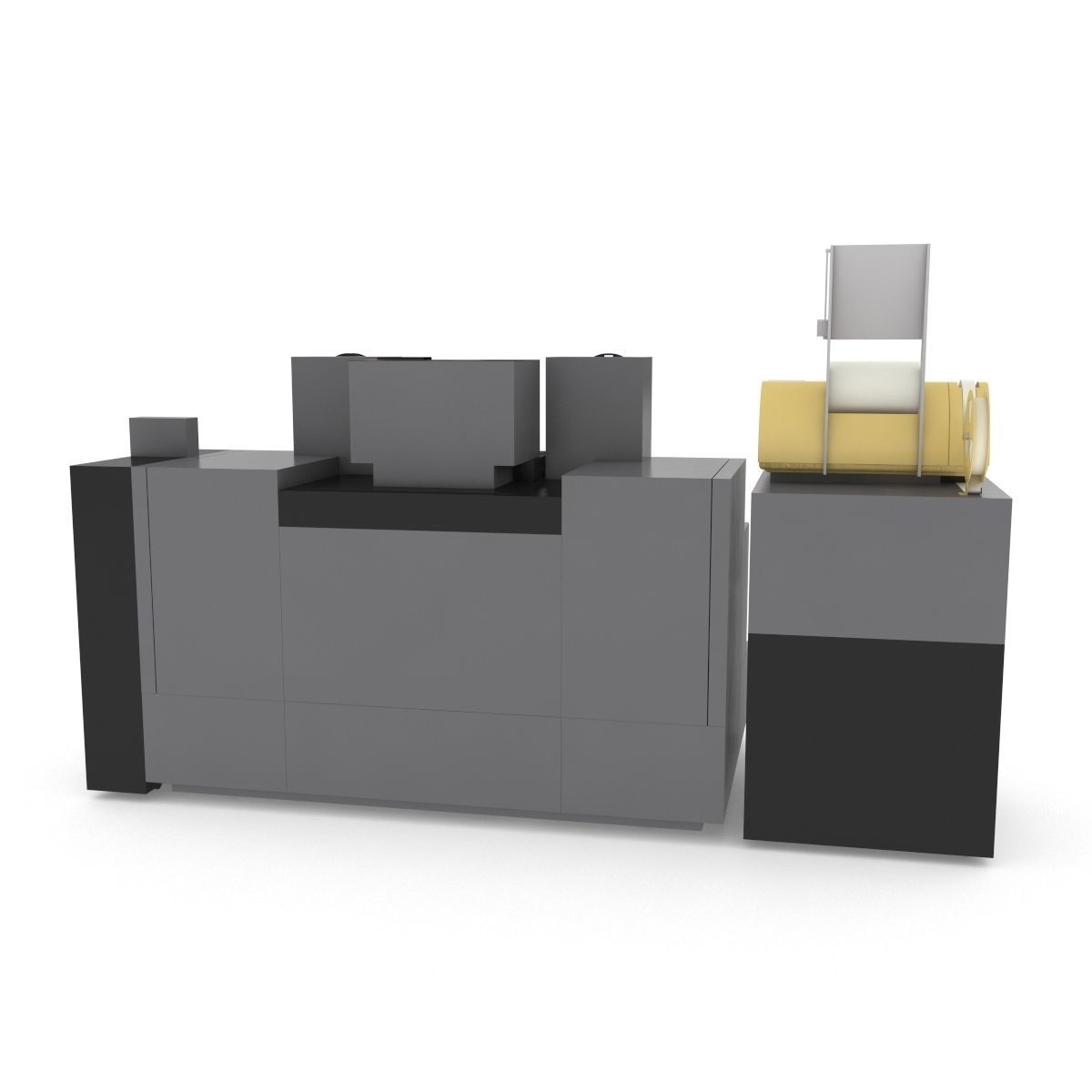 1982 Kodak 2610-C Color Printer-Computer Assembly 3D model_23