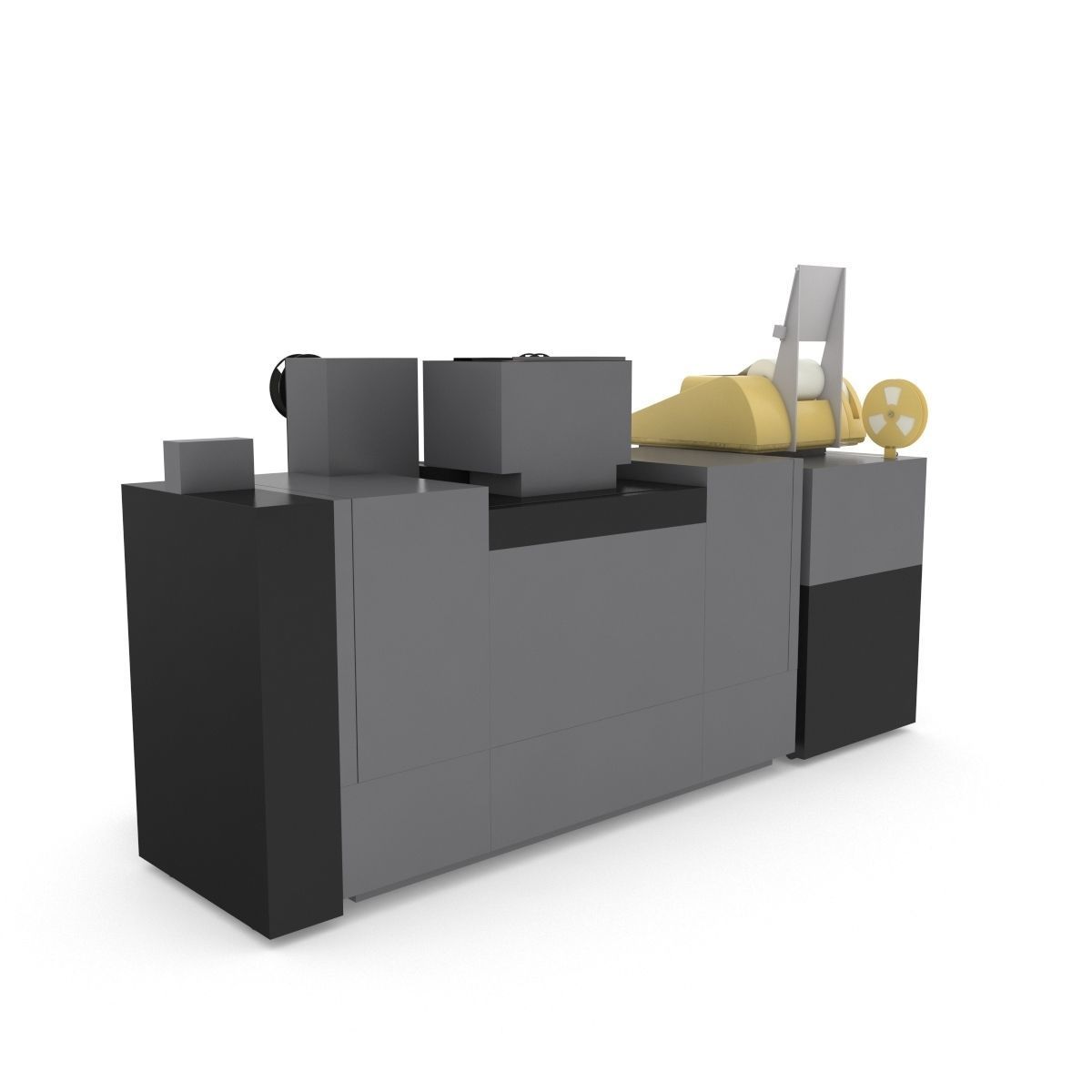 1982 Kodak 2610-C Color Printer-Computer Assembly 3D model_31