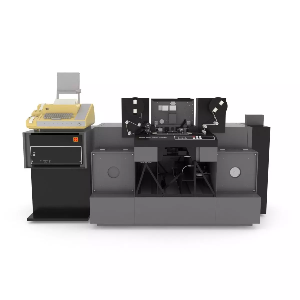 1982 Kodak 2610-C Color Printer-Computer Assembly 3D model_0