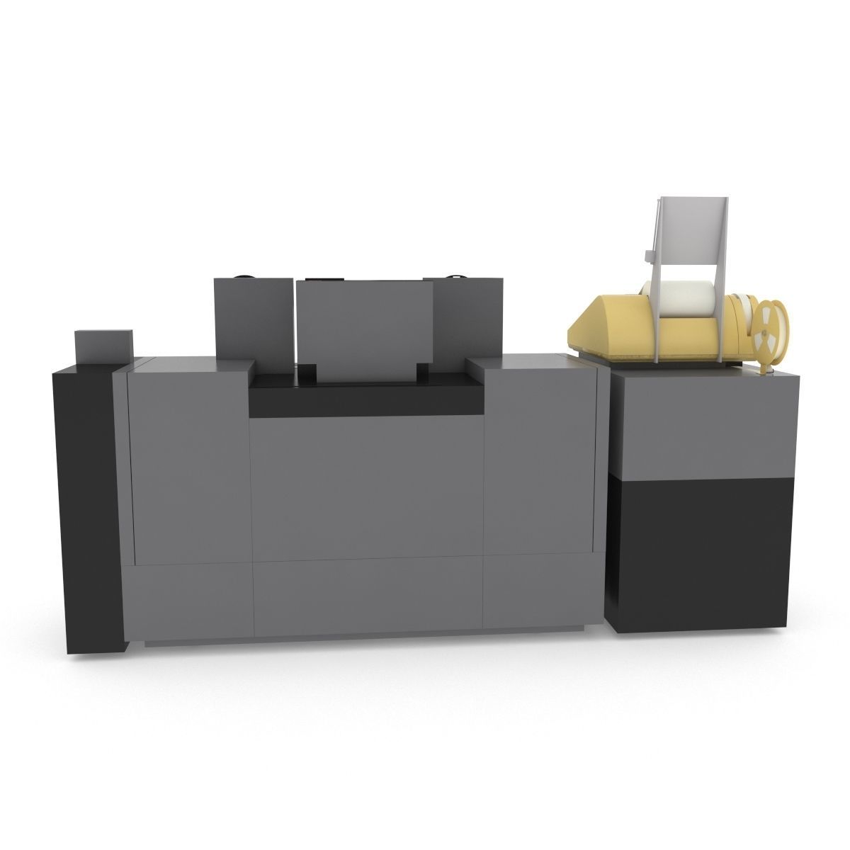 1982 Kodak 2610-C Color Printer-Computer Assembly 3D model_27