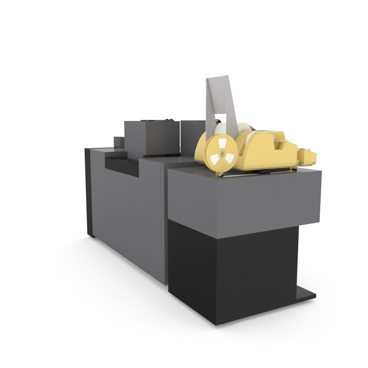 1982 Kodak 2610-C Color Printer-Computer Assembly 3D model_16