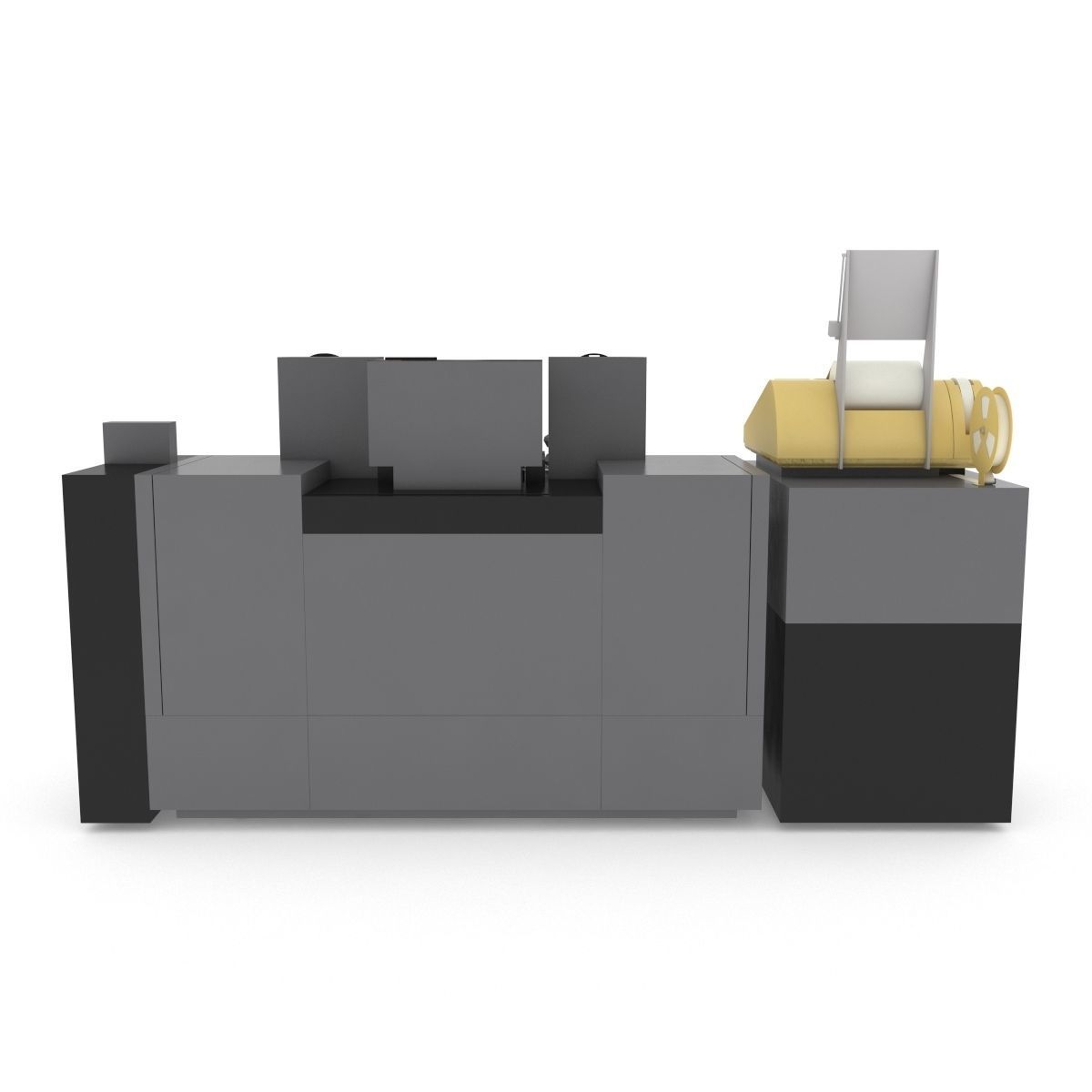 1982 Kodak 2610-C Color Printer-Computer Assembly 3D model_26