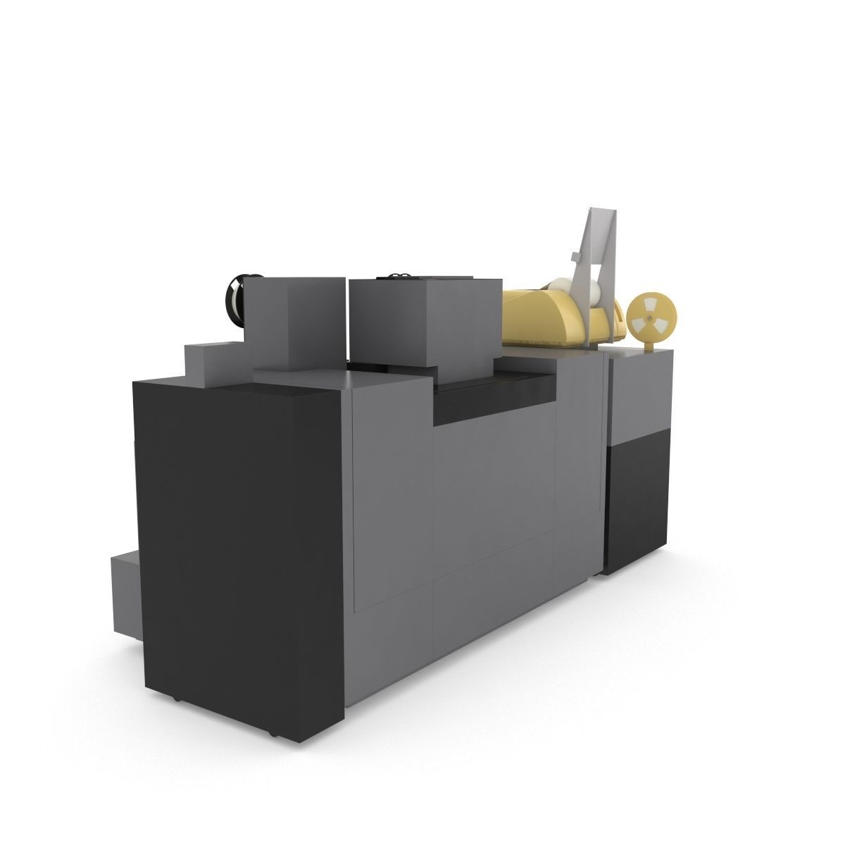 1982 Kodak 2610-C Color Printer-Computer Assembly 3D model_35