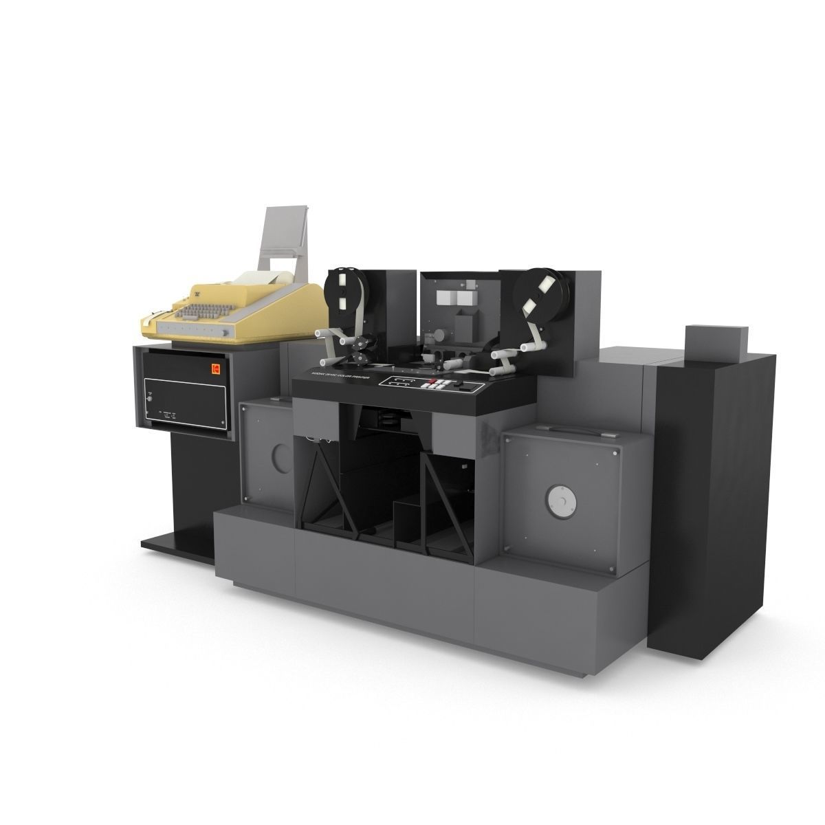 1982 Kodak 2610-C Color Printer-Computer Assembly 3D model_52