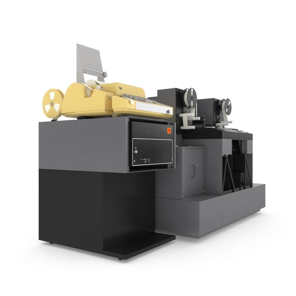 1982 Kodak 2610-C Color Printer-Computer Assembly 3D model_5