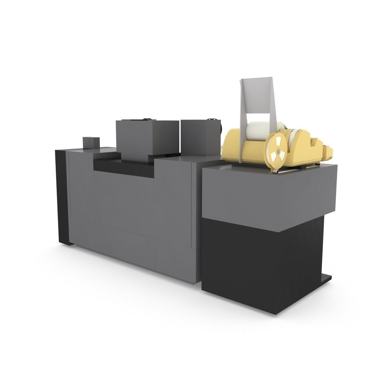 1982 Kodak 2610-C Color Printer-Computer Assembly 3D model_17