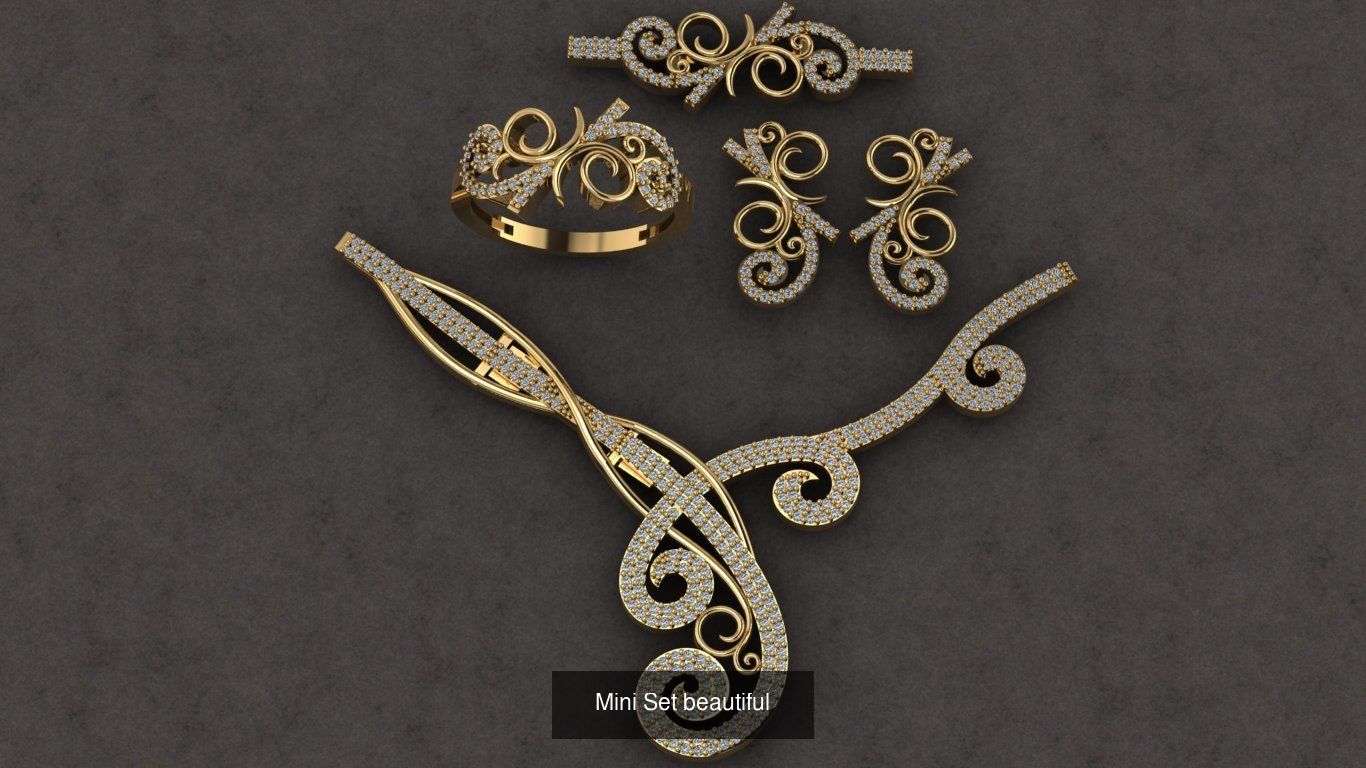 Mini Set beautiful 3D Model Collection_4