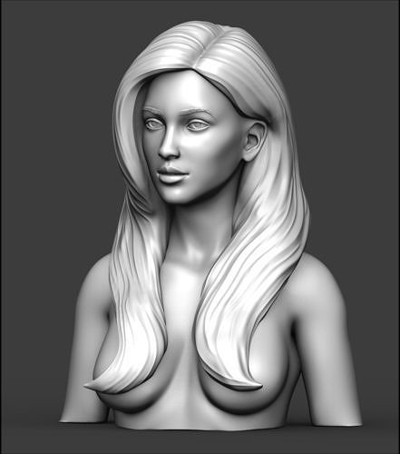 Female bust 3D print model