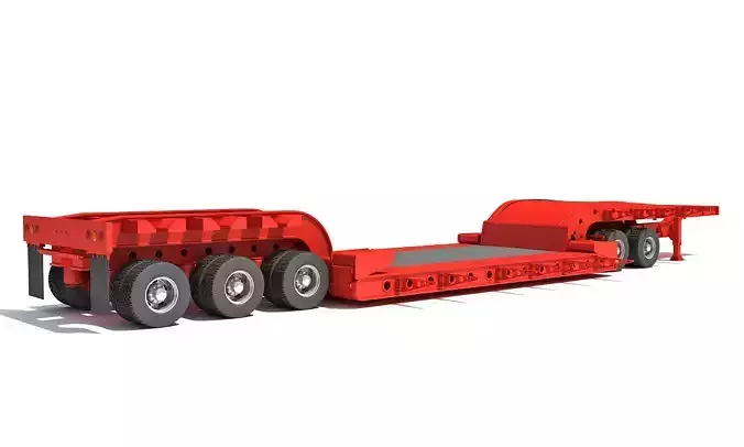 Lowboy Trailer 3D model
