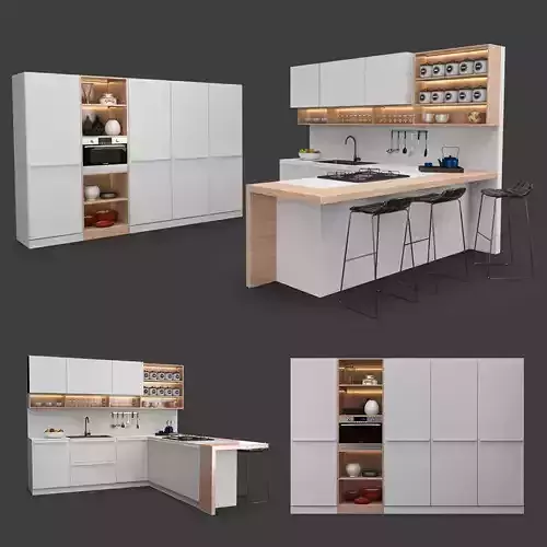 Modern kitchen set