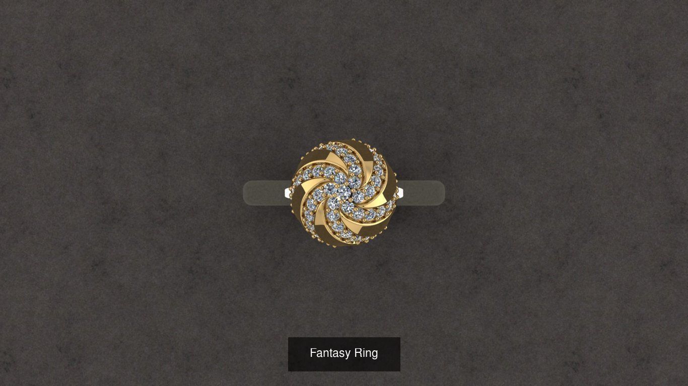  Fantasy Ring 3D Model Collection_11