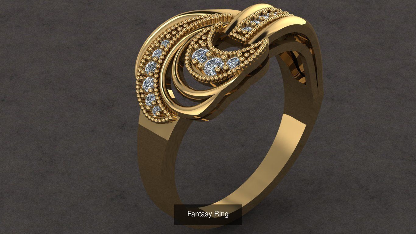  Fantasy Ring 3D Model Collection_2