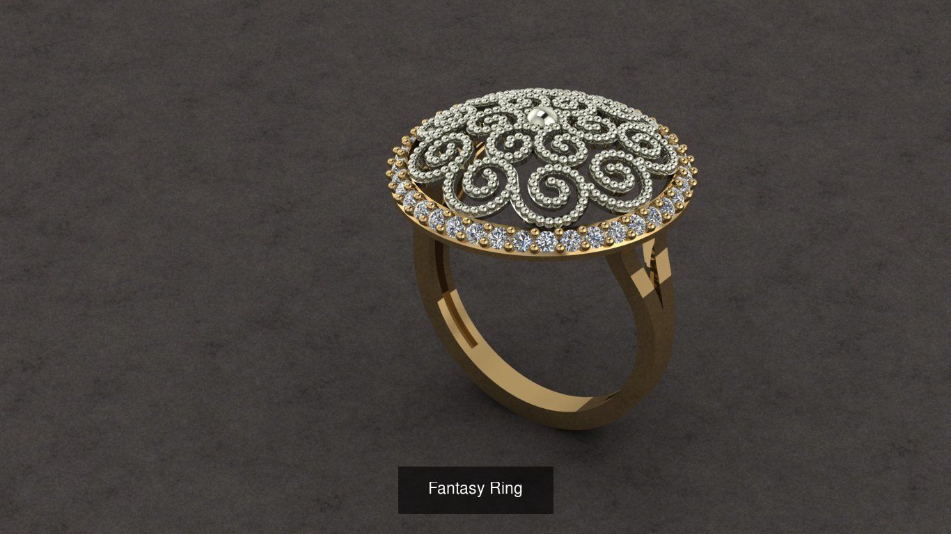  Fantasy Ring 3D Model Collection_13
