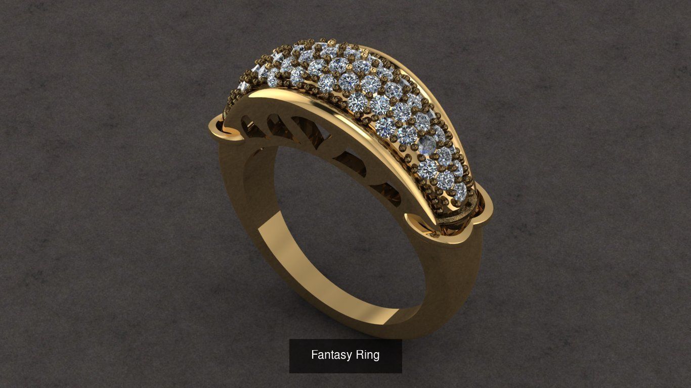  Fantasy Ring 3D Model Collection_4