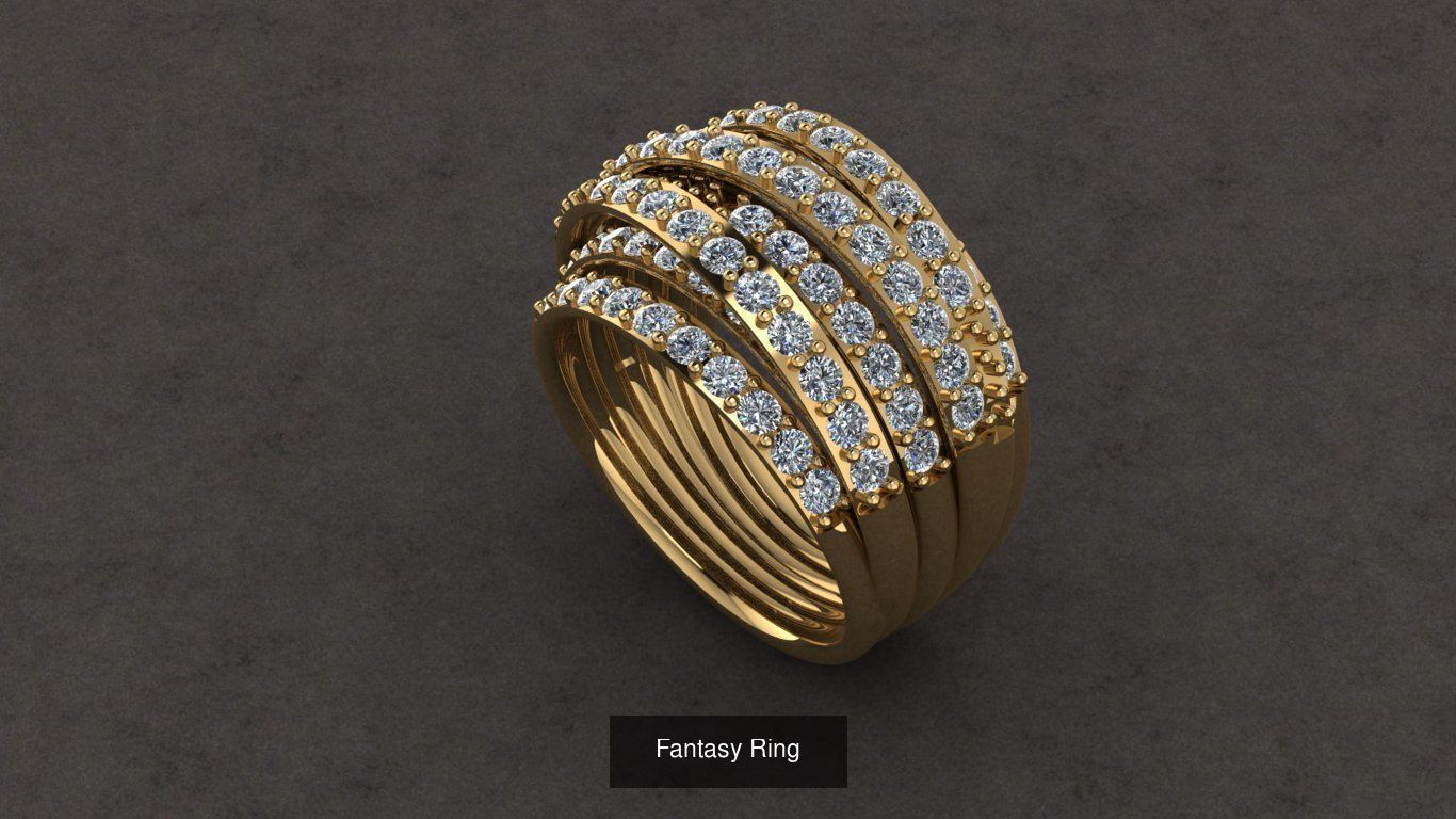  Fantasy Ring 3D Model Collection_10