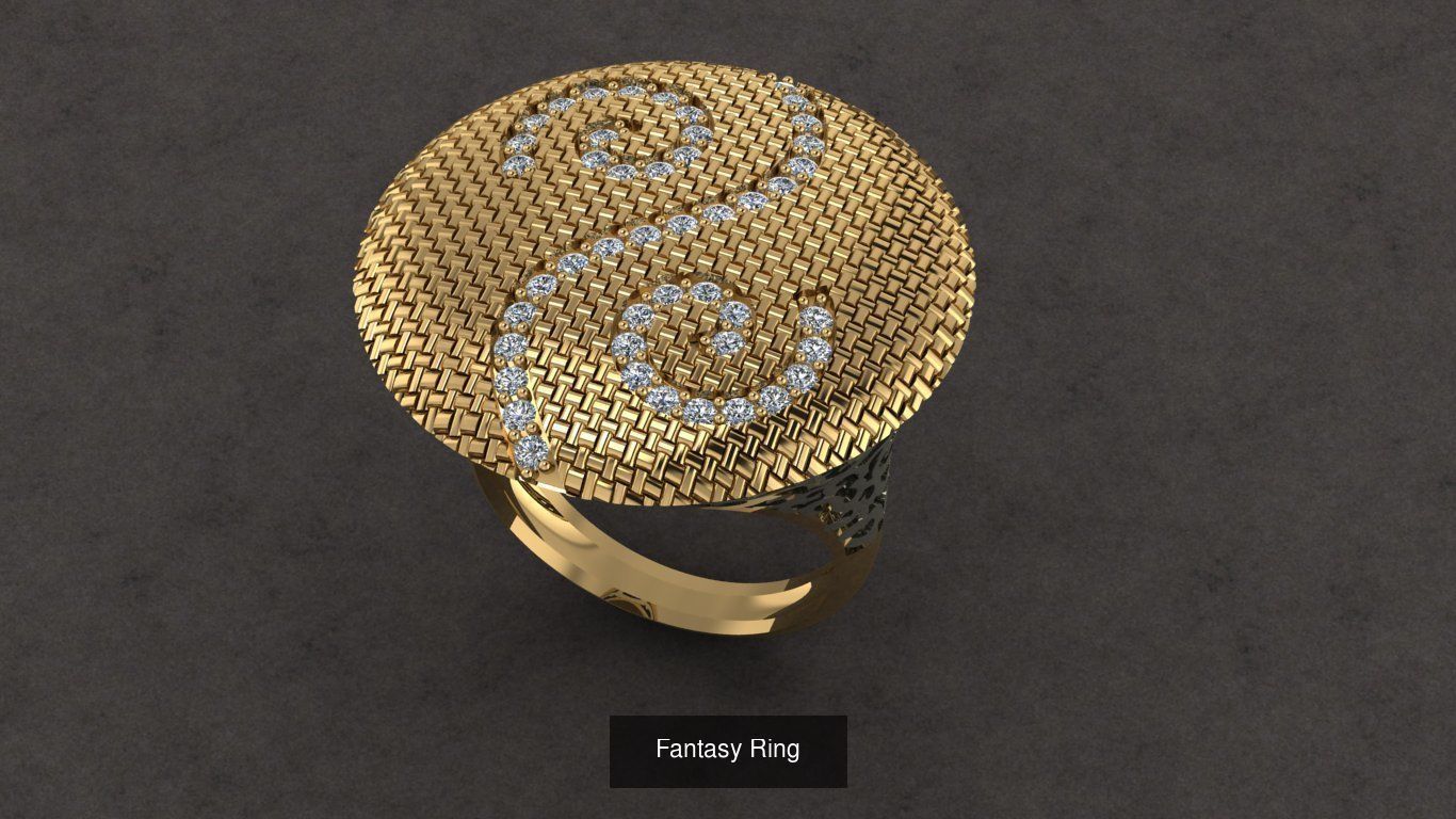  Fantasy Ring 3D Model Collection_7