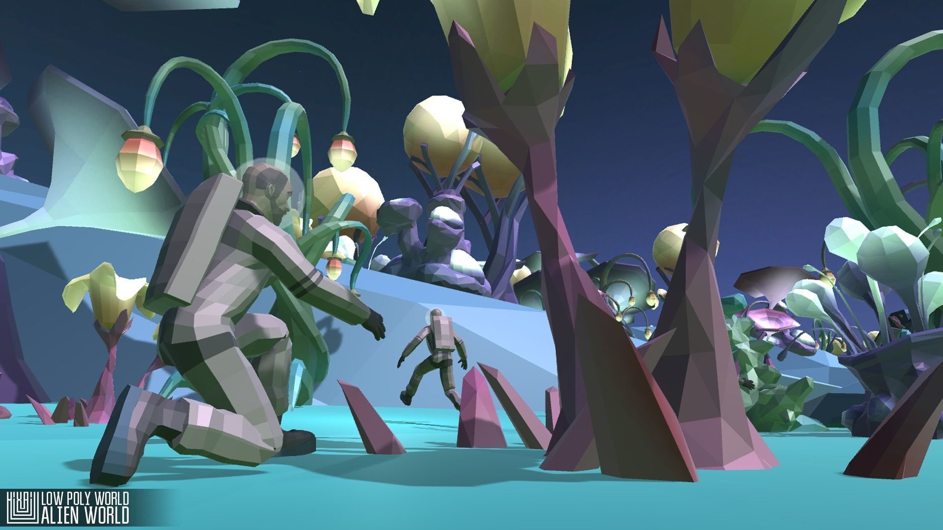 LOW POLY WORLD - ALIEN WORLD Low-poly 3D model_2