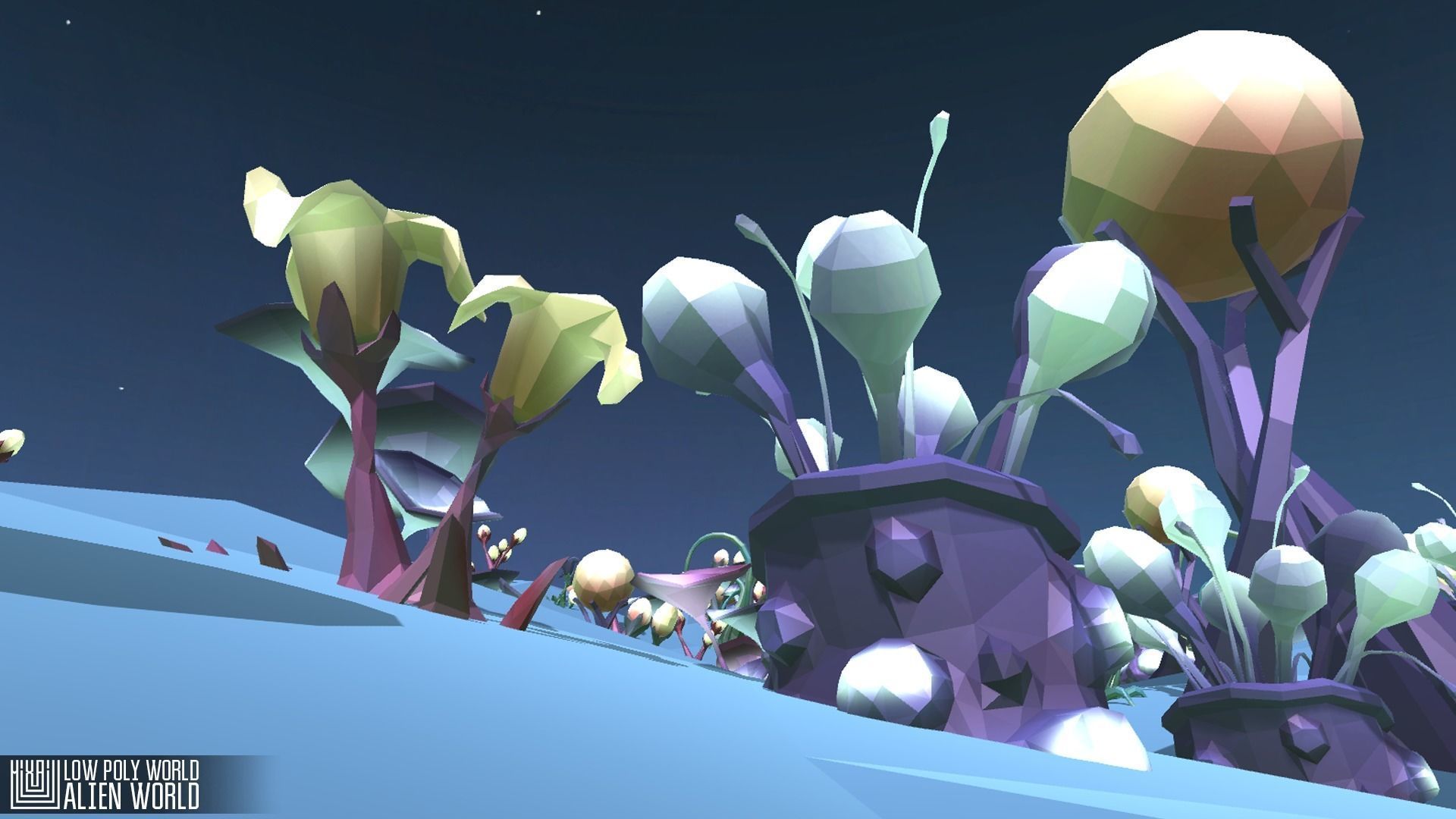 LOW POLY WORLD - ALIEN WORLD Low-poly 3D model_8