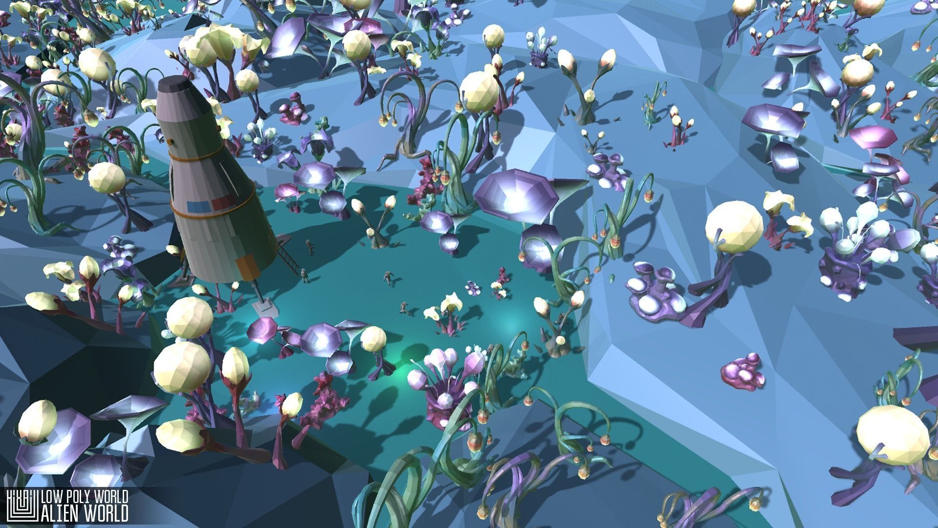 LOW POLY WORLD - ALIEN WORLD Low-poly 3D model_6