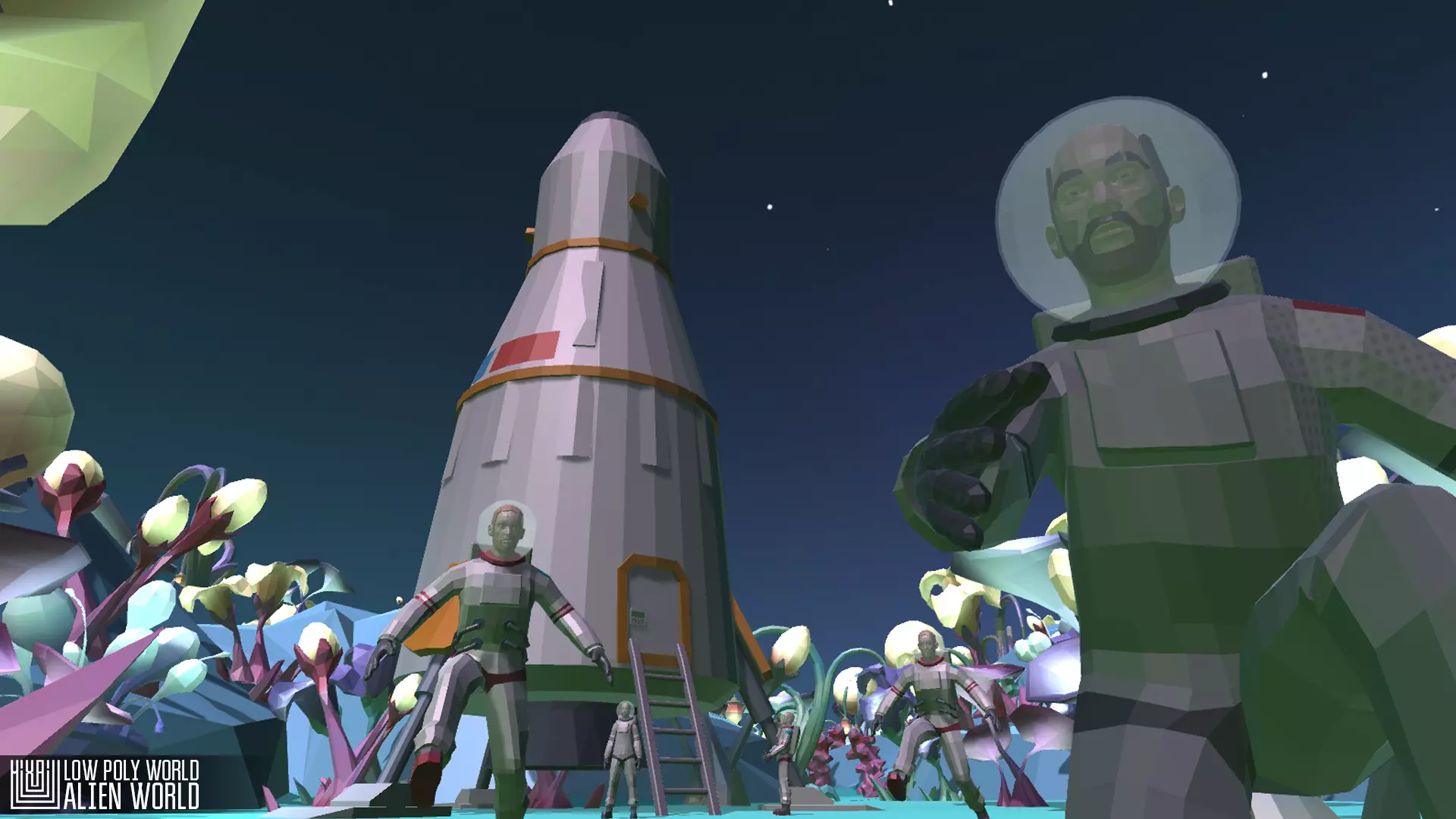 LOW POLY WORLD - ALIEN WORLD Low-poly 3D model_0