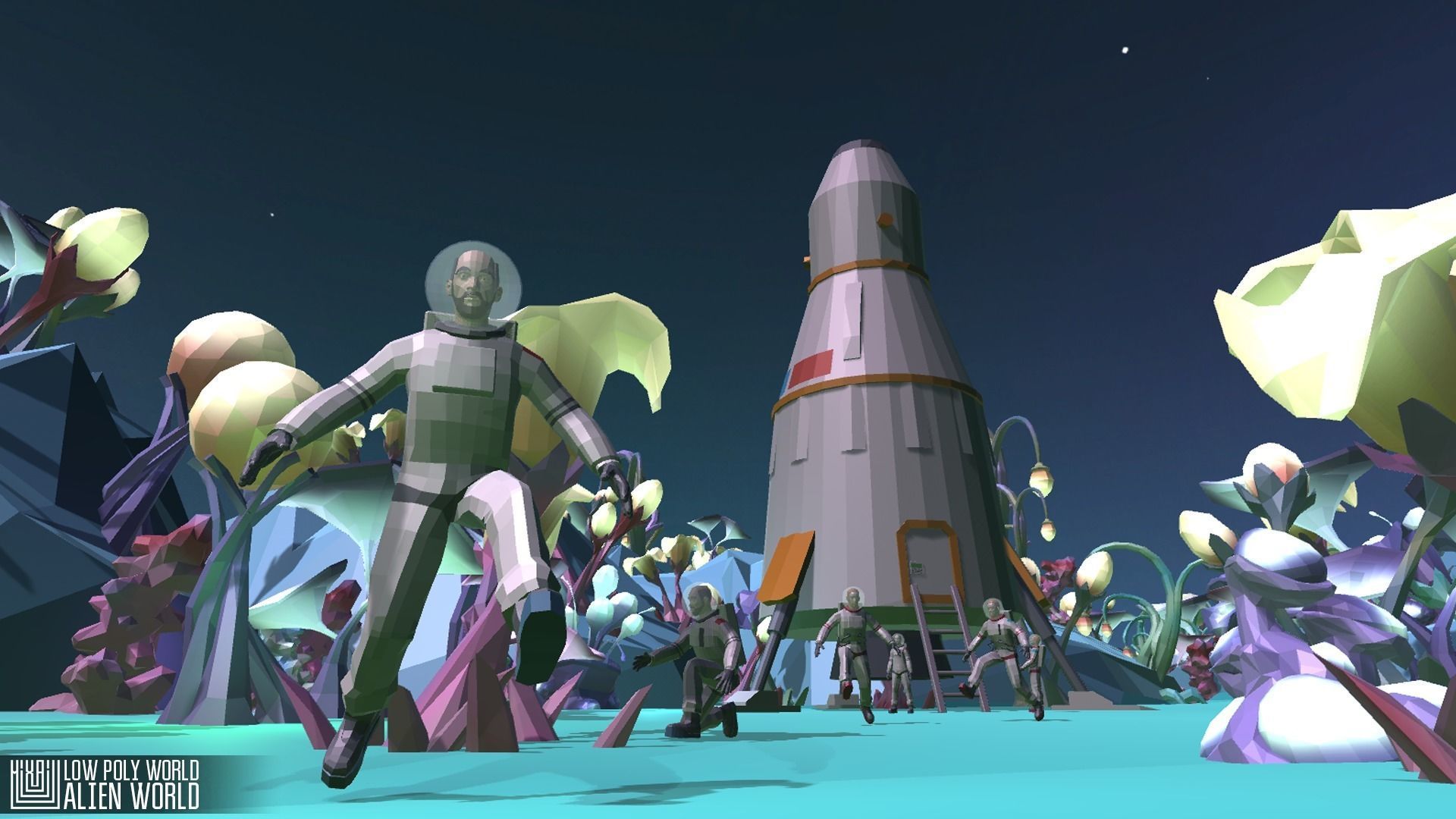 LOW POLY WORLD - ALIEN WORLD Low-poly 3D model_3