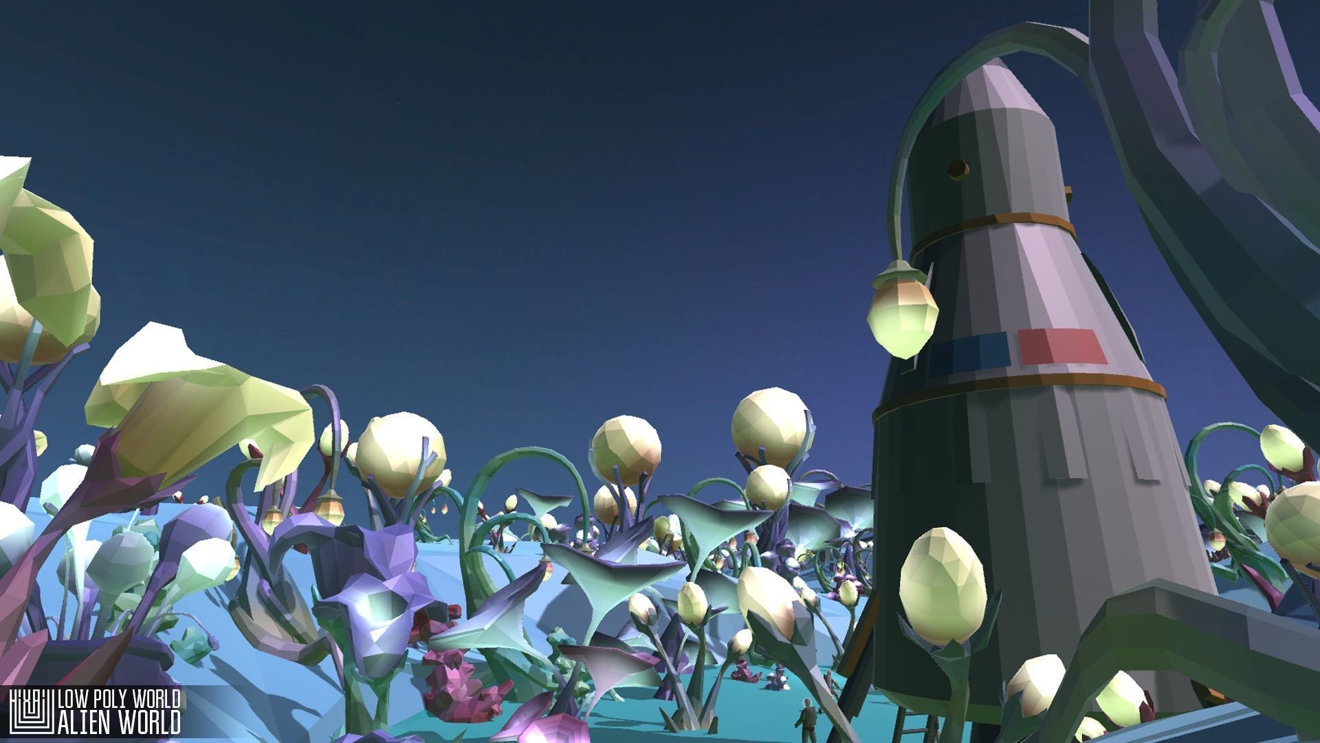 LOW POLY WORLD - ALIEN WORLD Low-poly 3D model_5