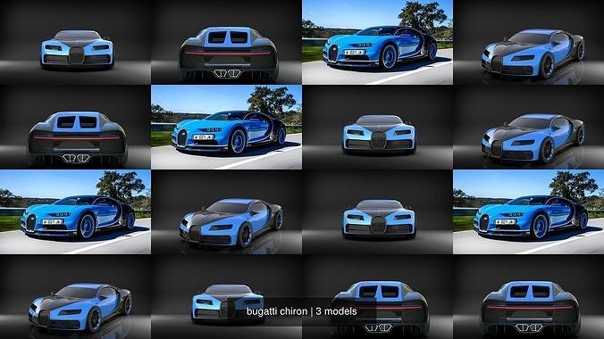 bugatti chiron 3D Model Collection