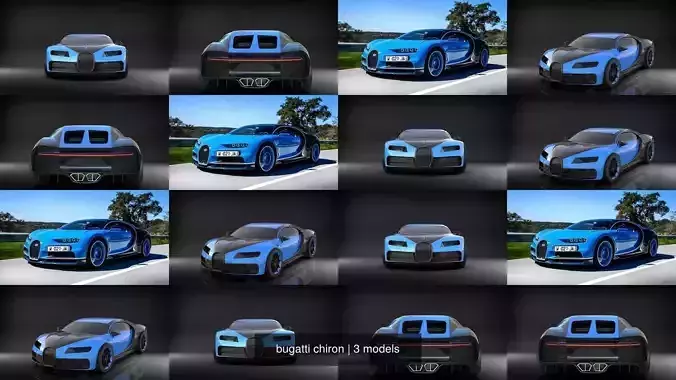 bugatti chiron 3D Model Collection