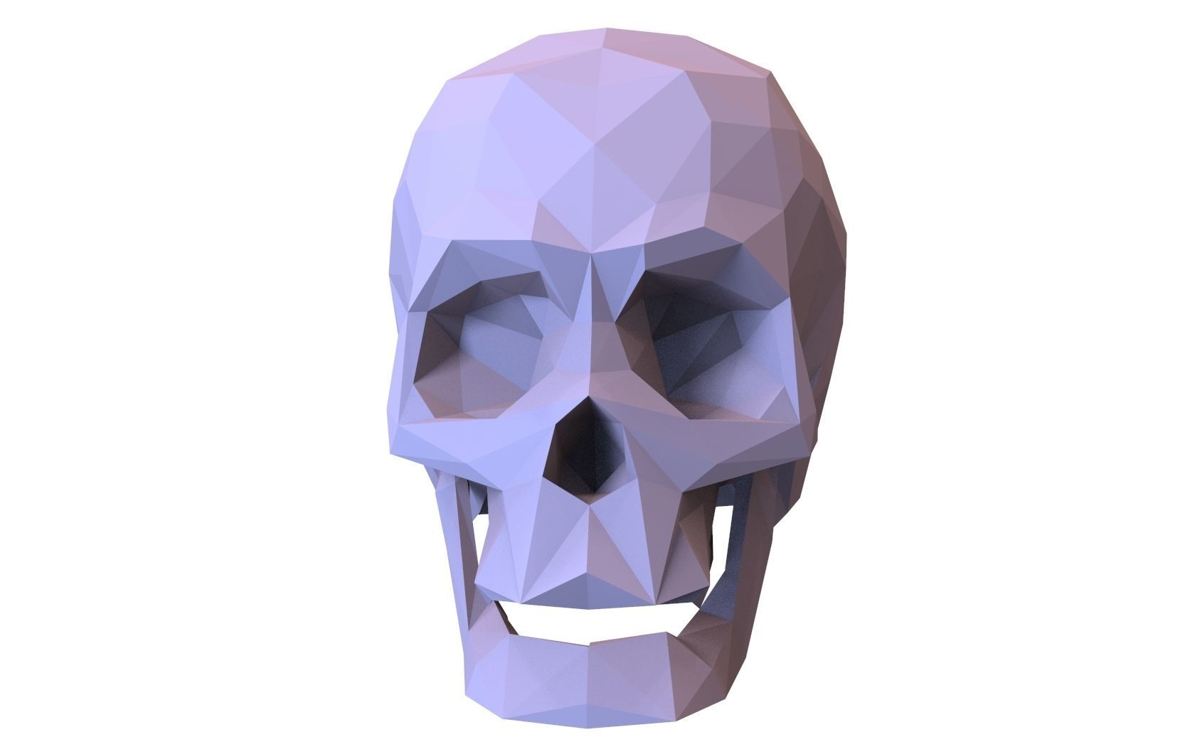 Skull Low Poly Model Human Skull 3d 3D model_5