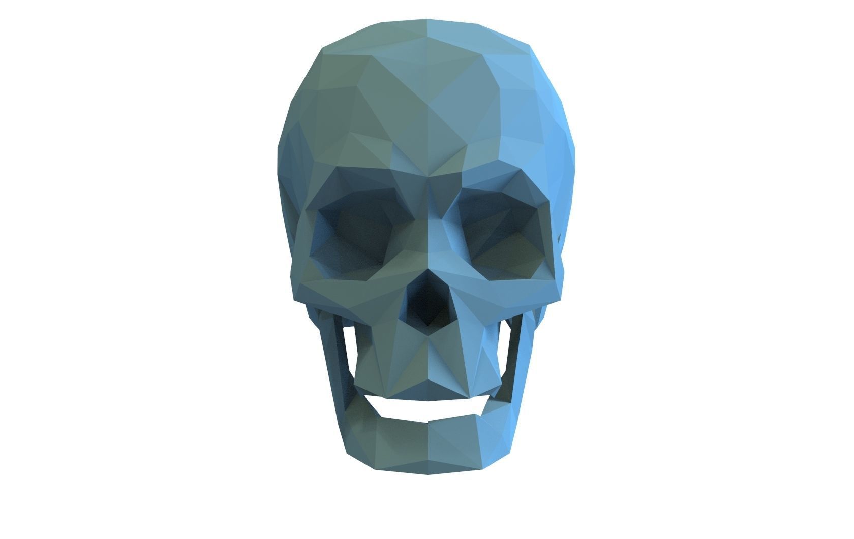 Skull Low Poly Model Human Skull 3d 3D model_3