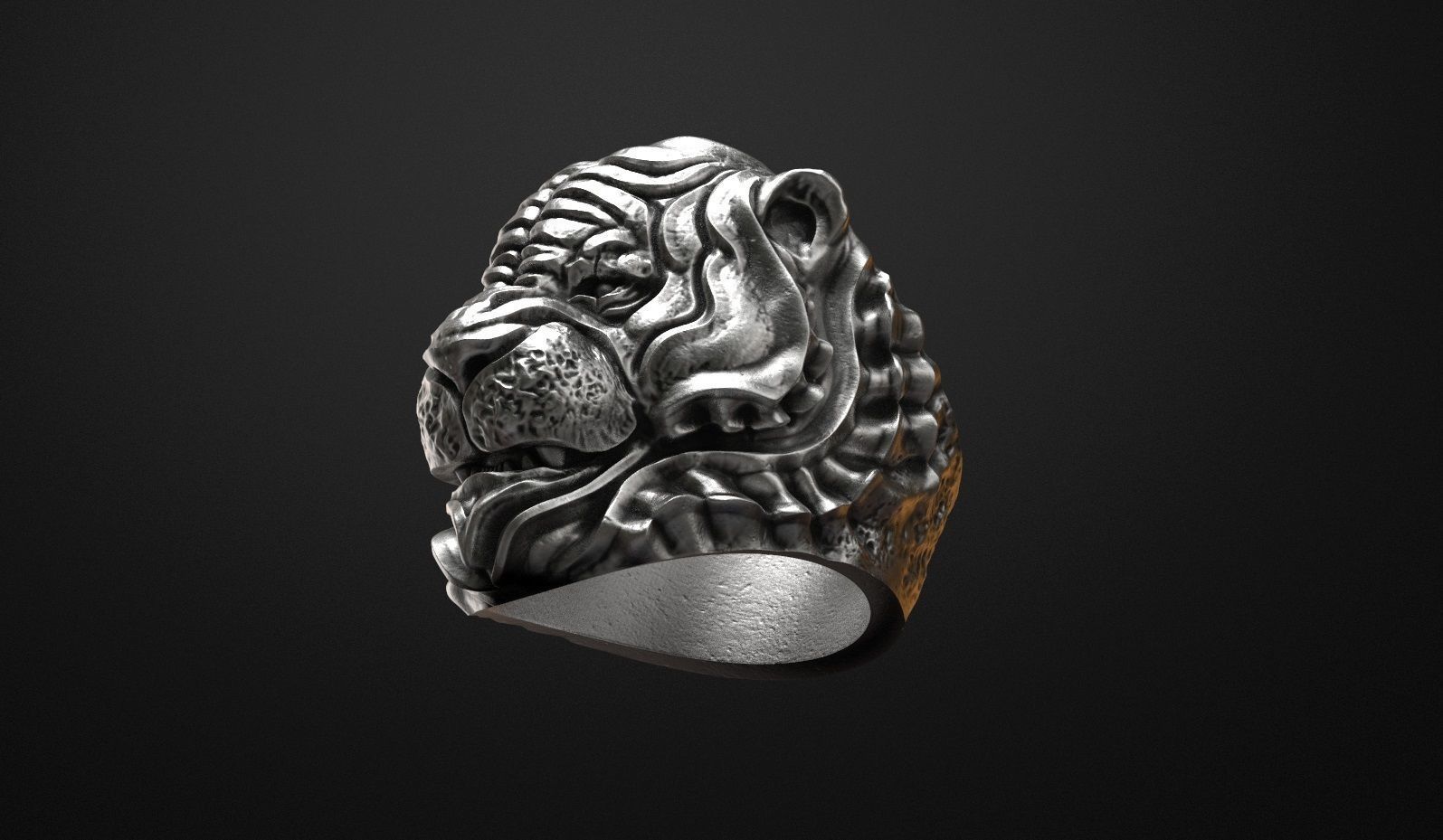 Tiger ring Animal STL 3d model for 3d printing 3D print model_2