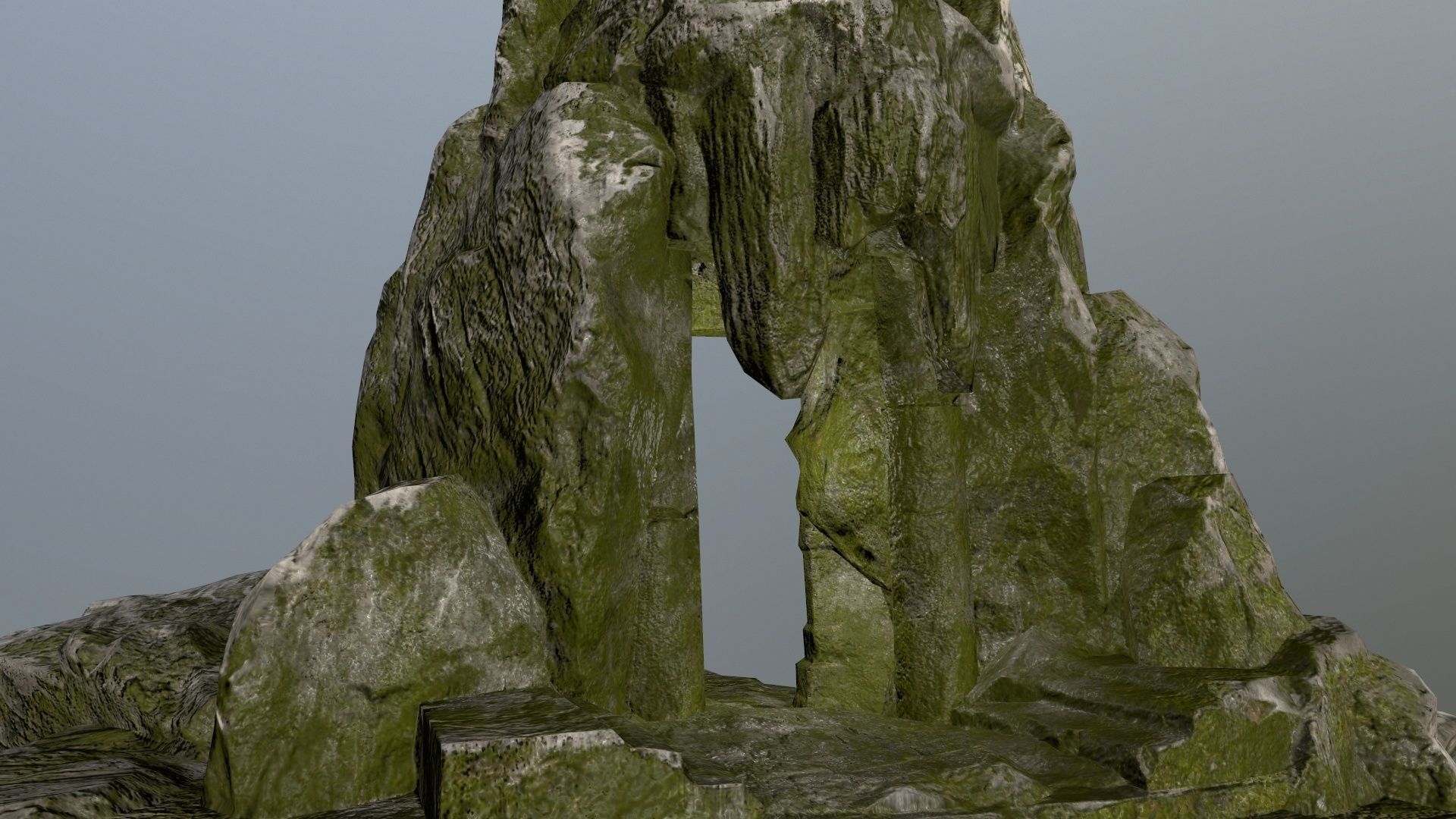 skull cave Low-poly 3D model_11