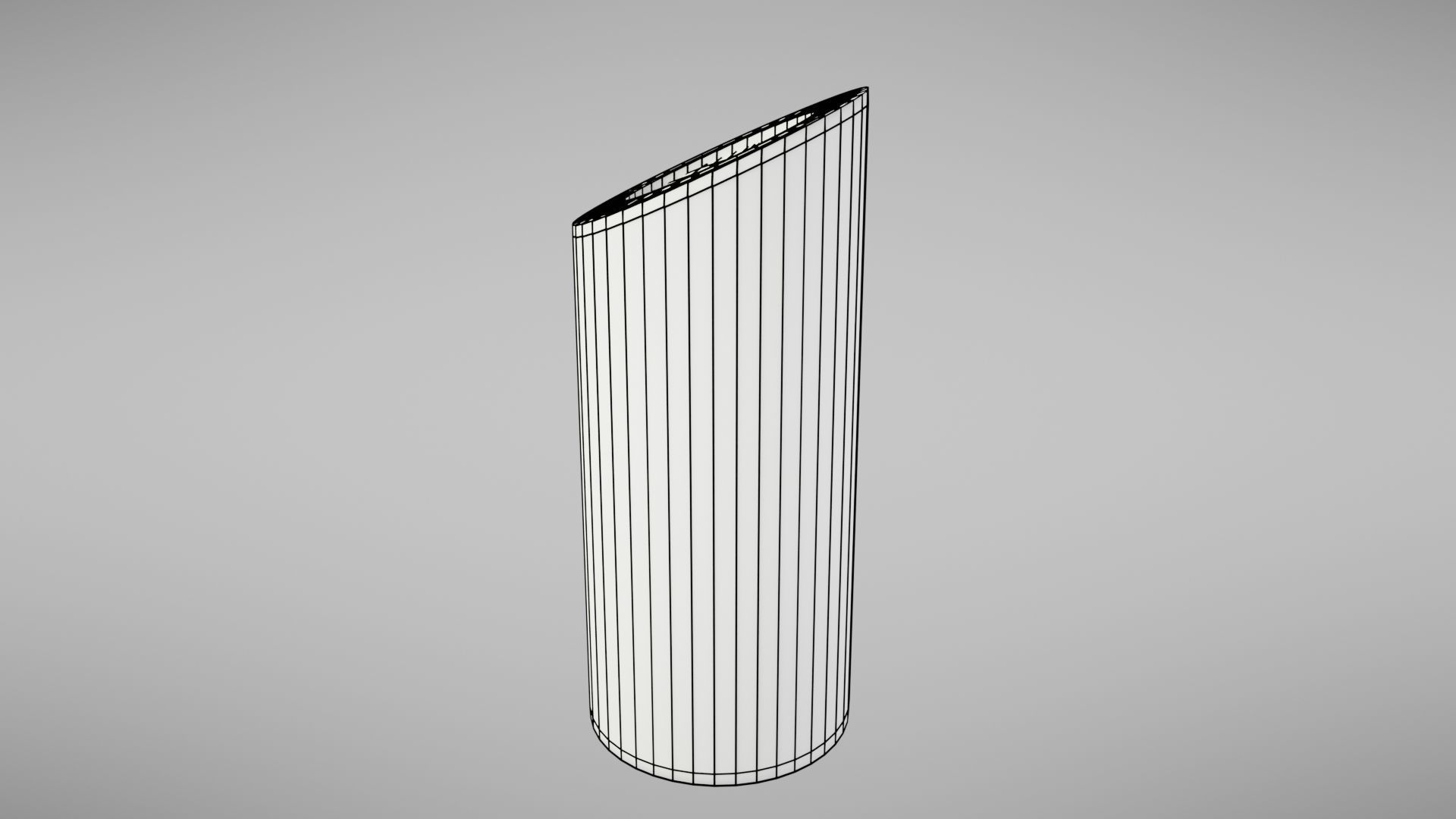 Aluminium trash can Low-poly 3D model_36