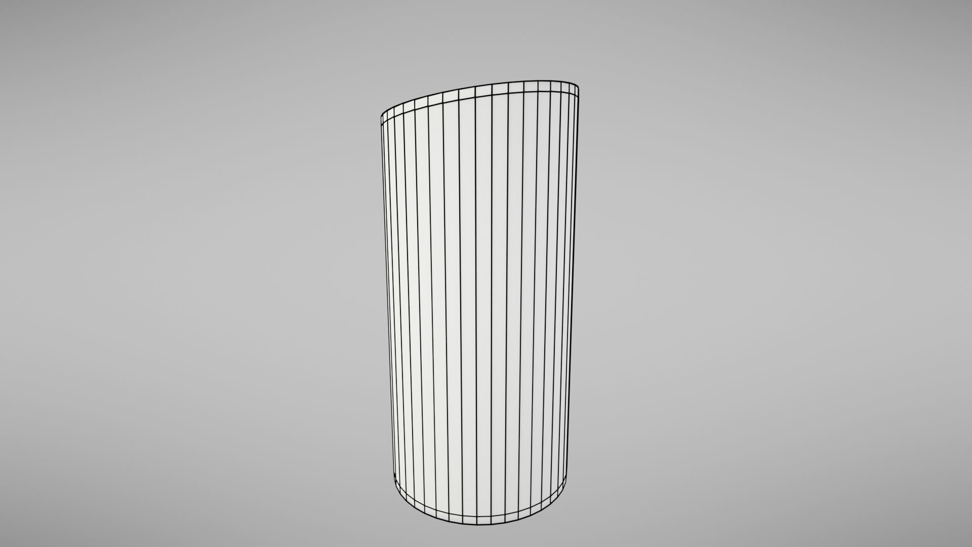 Aluminium trash can Low-poly 3D model_32