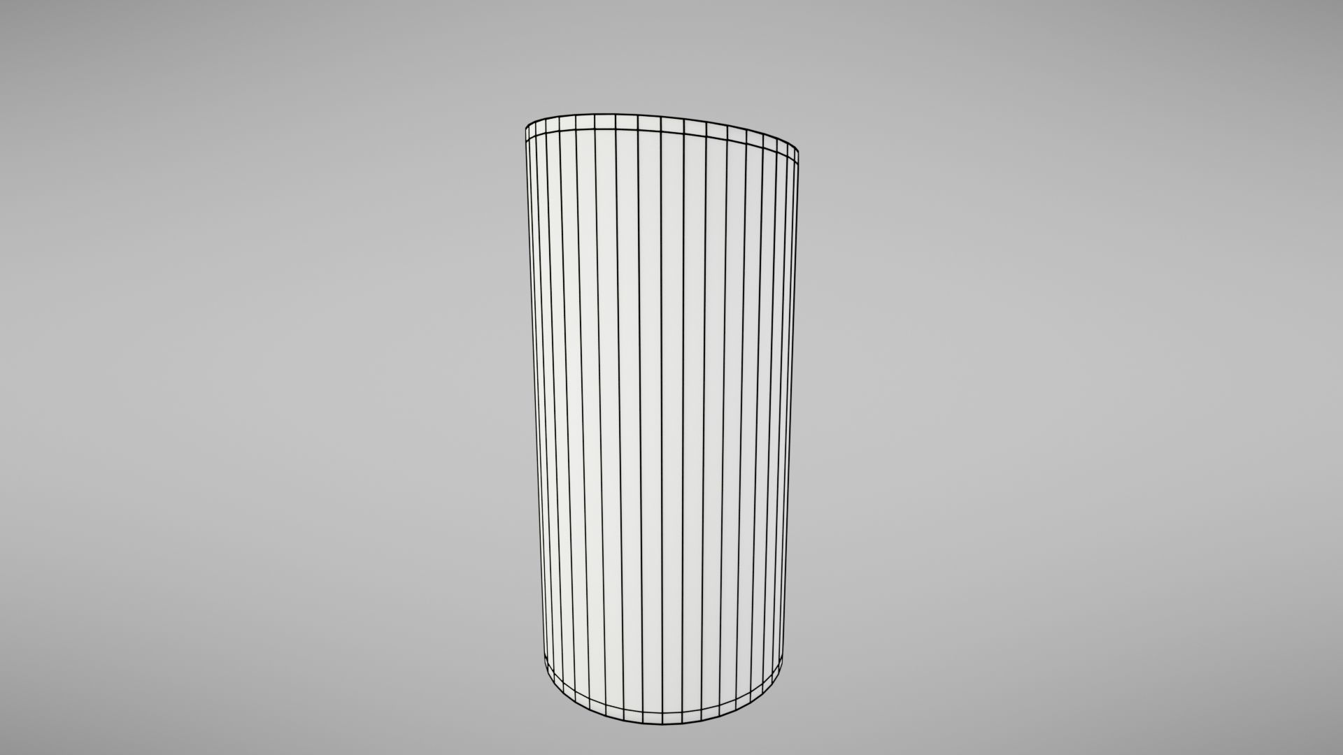 Aluminium trash can Low-poly 3D model_12