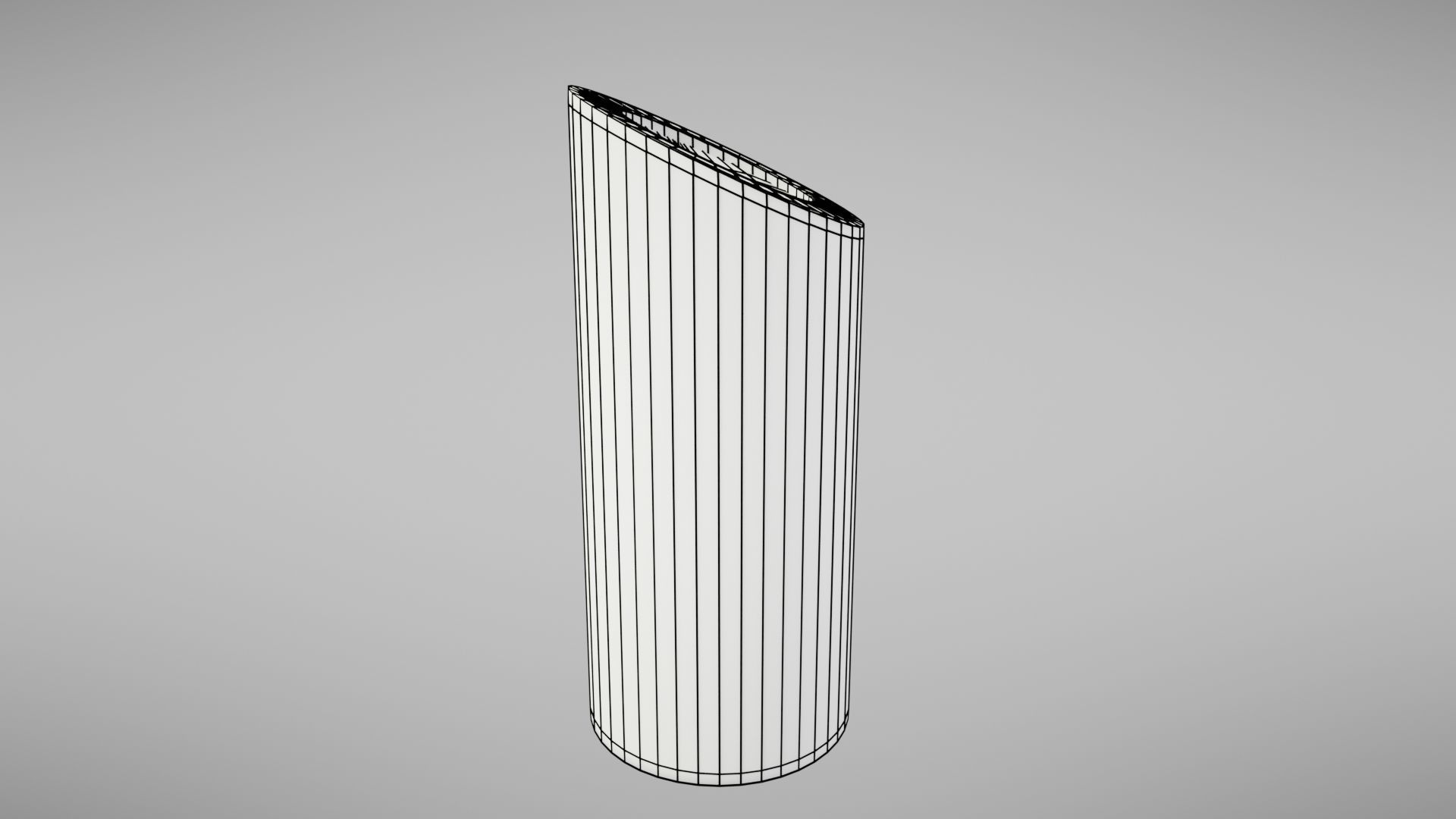 Aluminium trash can Low-poly 3D model_39
