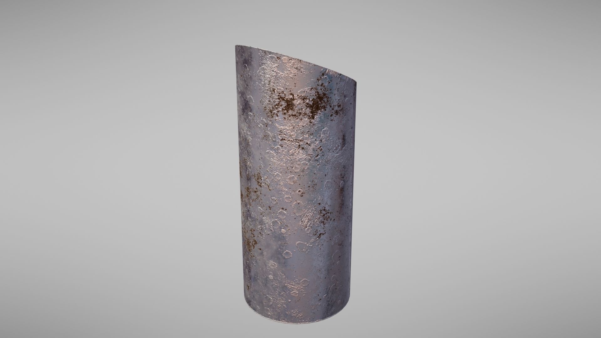 Aluminium trash can Low-poly 3D model_18