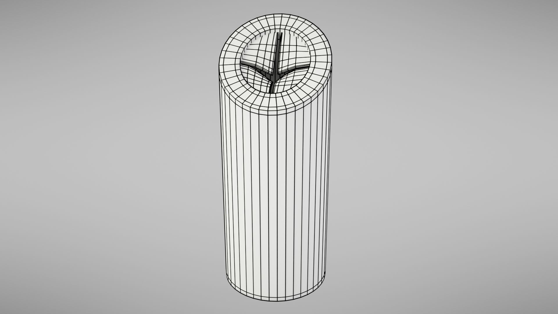 Aluminium trash can Low-poly 3D model_41