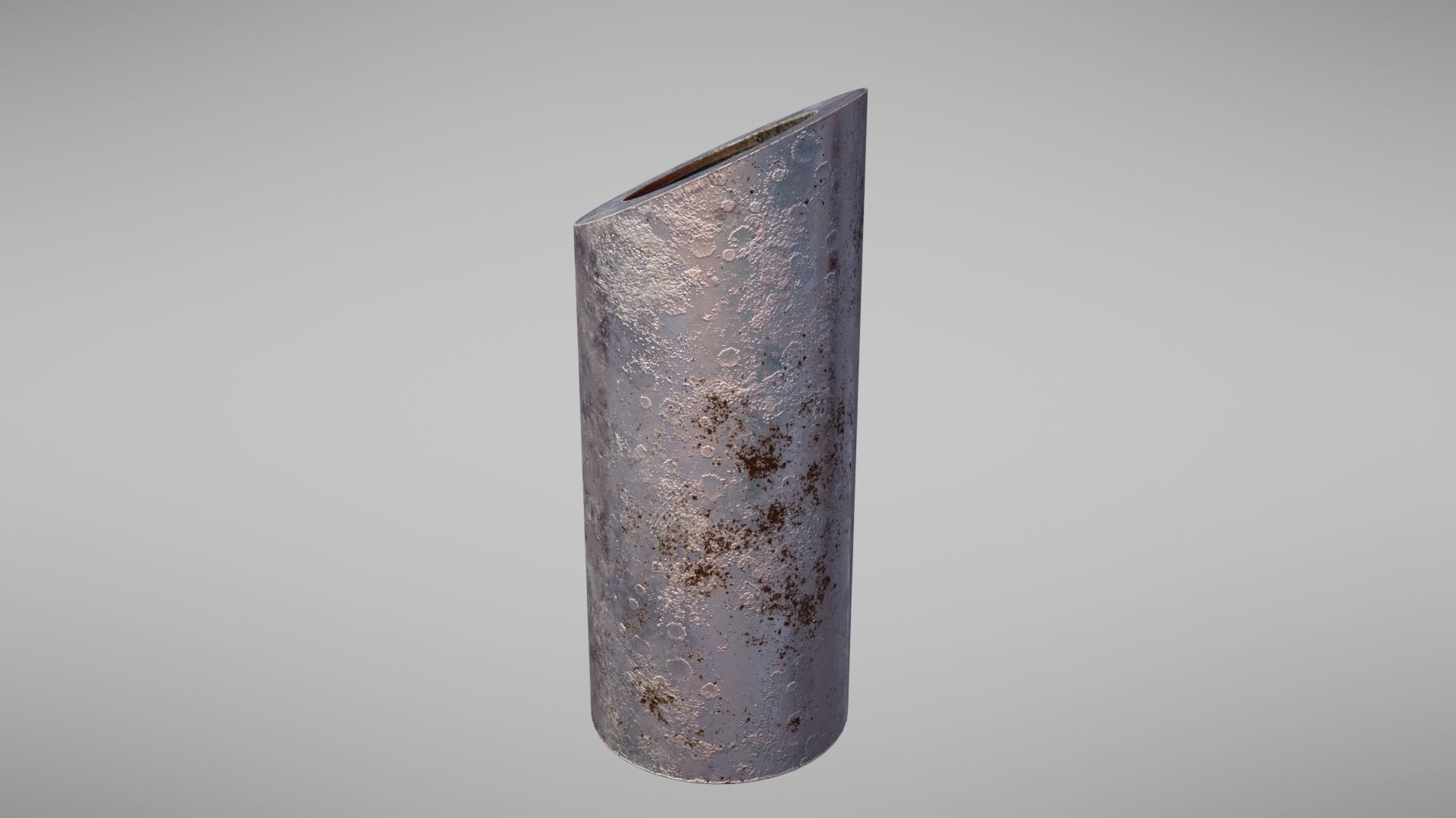 Aluminium trash can Low-poly 3D model_22
