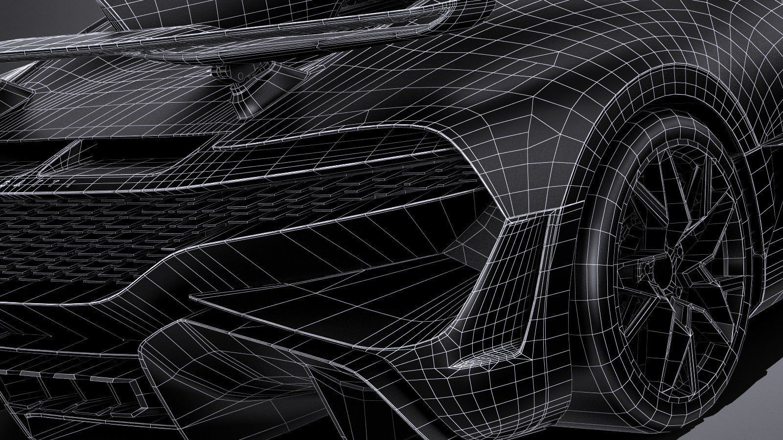 LowPoly Bugatti Divo 2019 Low-poly 3D model_15