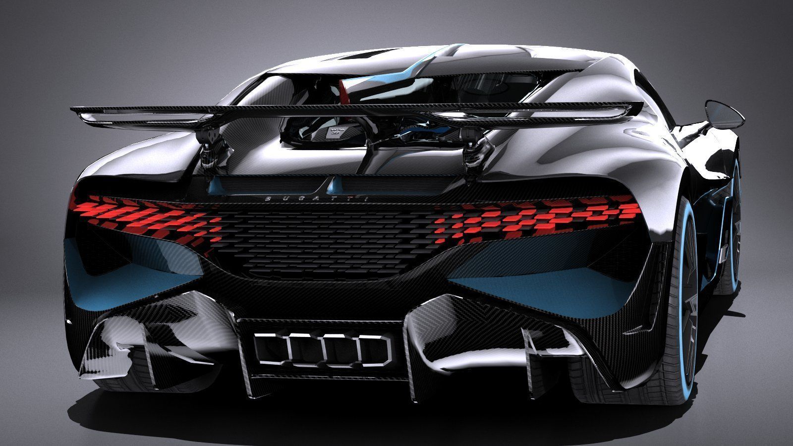 LowPoly Bugatti Divo 2019 Low-poly 3D model_1