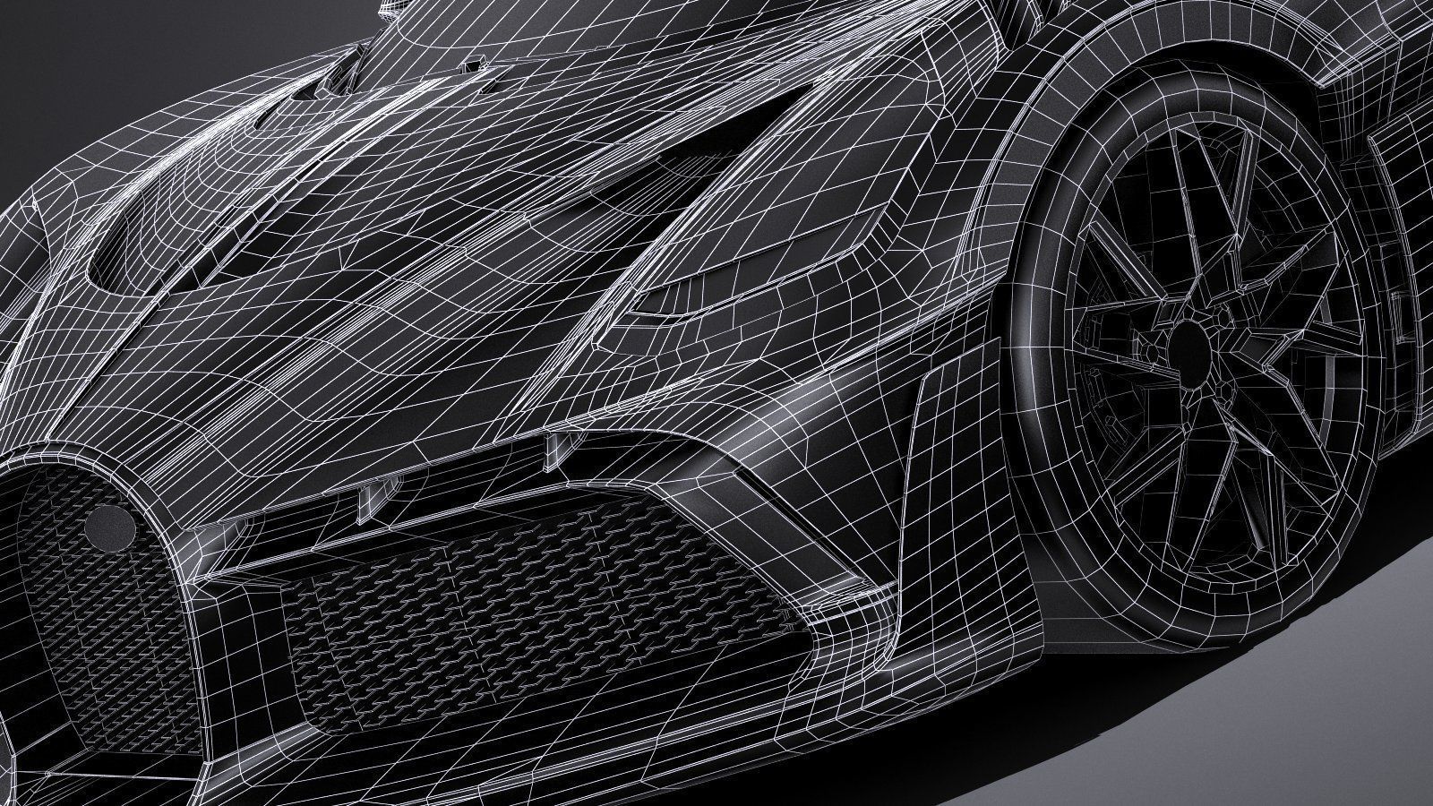 LowPoly Bugatti Divo 2019 Low-poly 3D model_13