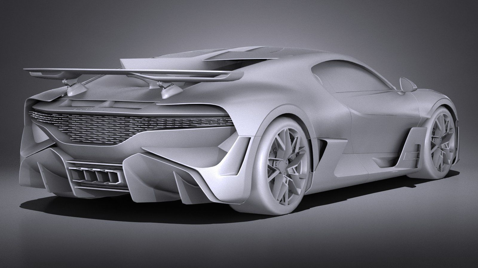 LowPoly Bugatti Divo 2019 Low-poly 3D model_11