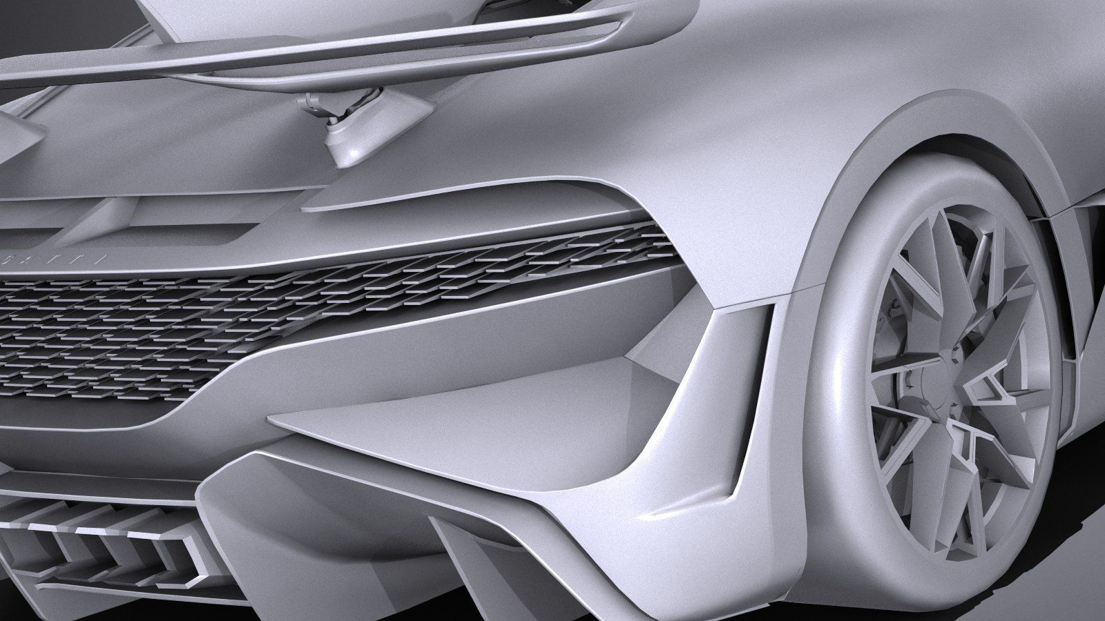 LowPoly Bugatti Divo 2019 Low-poly 3D model_9