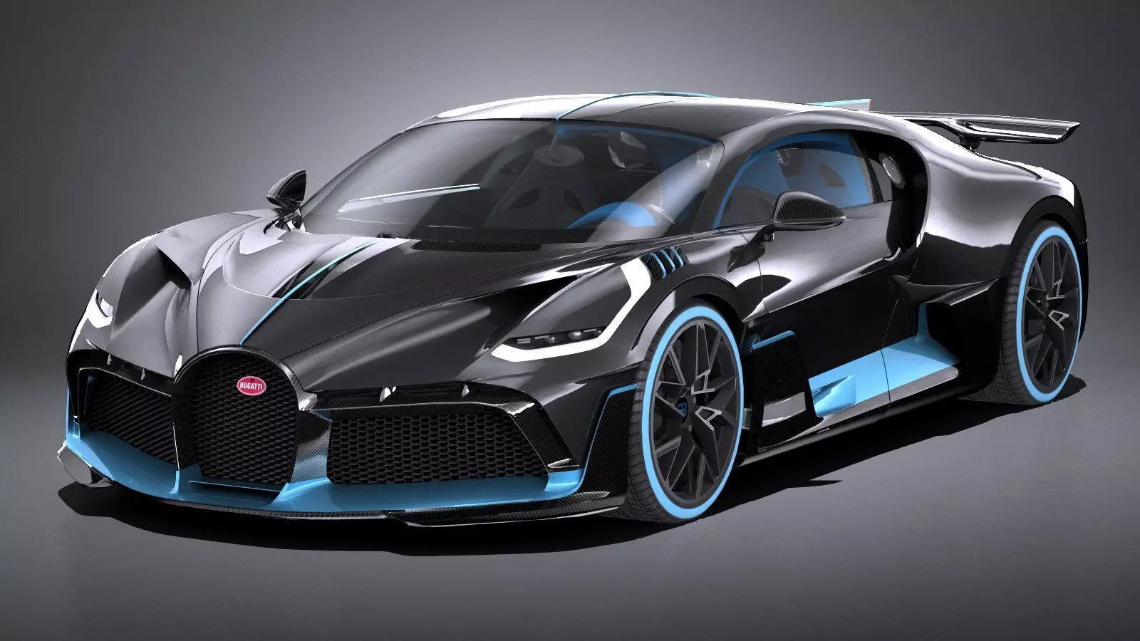 LowPoly Bugatti Divo 2019 Low-poly 3D model_0
